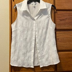 Croft & barrow from Kohls. Woman’s button down sleeveless top.